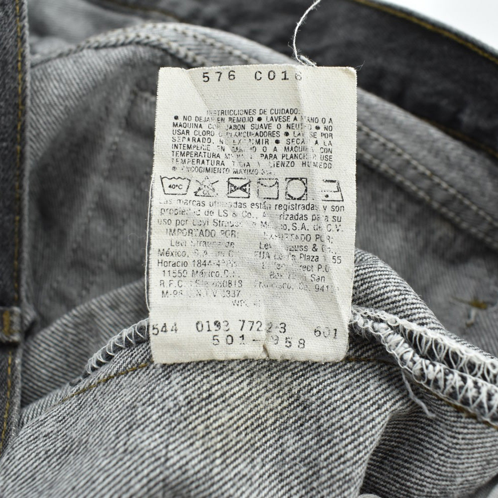 90's Levi's 501 先染めブラックデニム USA製 260904H