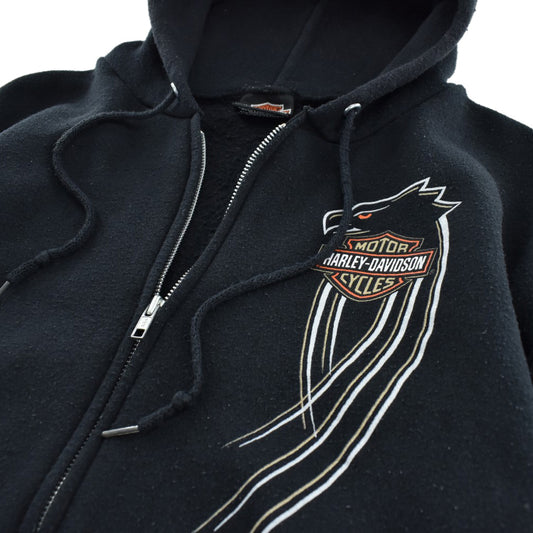 90's Harley-Davidson "Cycle Stop" イーグル ジップパーカー 260612H