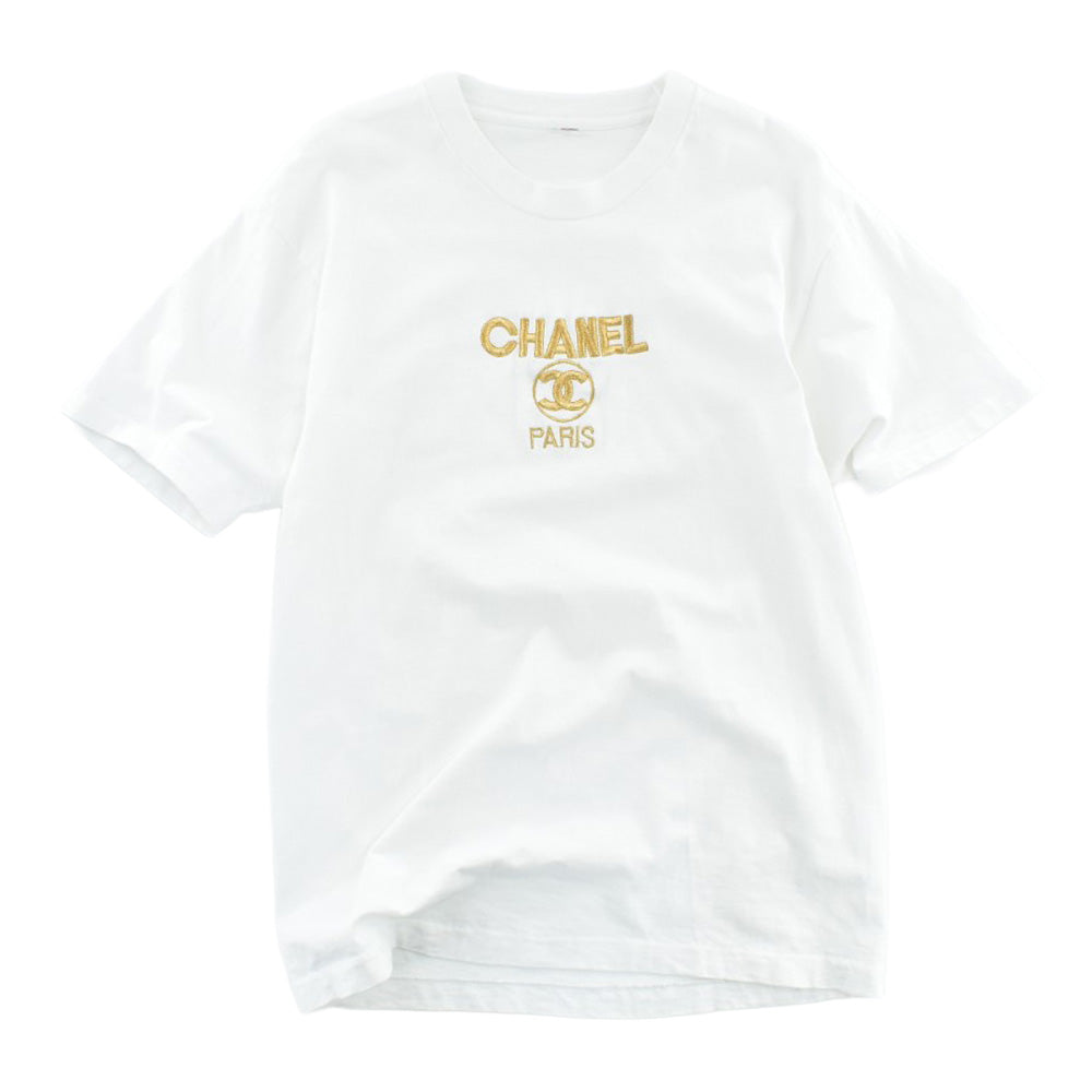 90's CHANEL ブートレグ ロゴ刺繍 Tシャツ 260703H