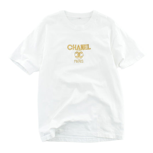 90's CHANEL ブートレグ ロゴ刺繍 Tシャツ 260703H
