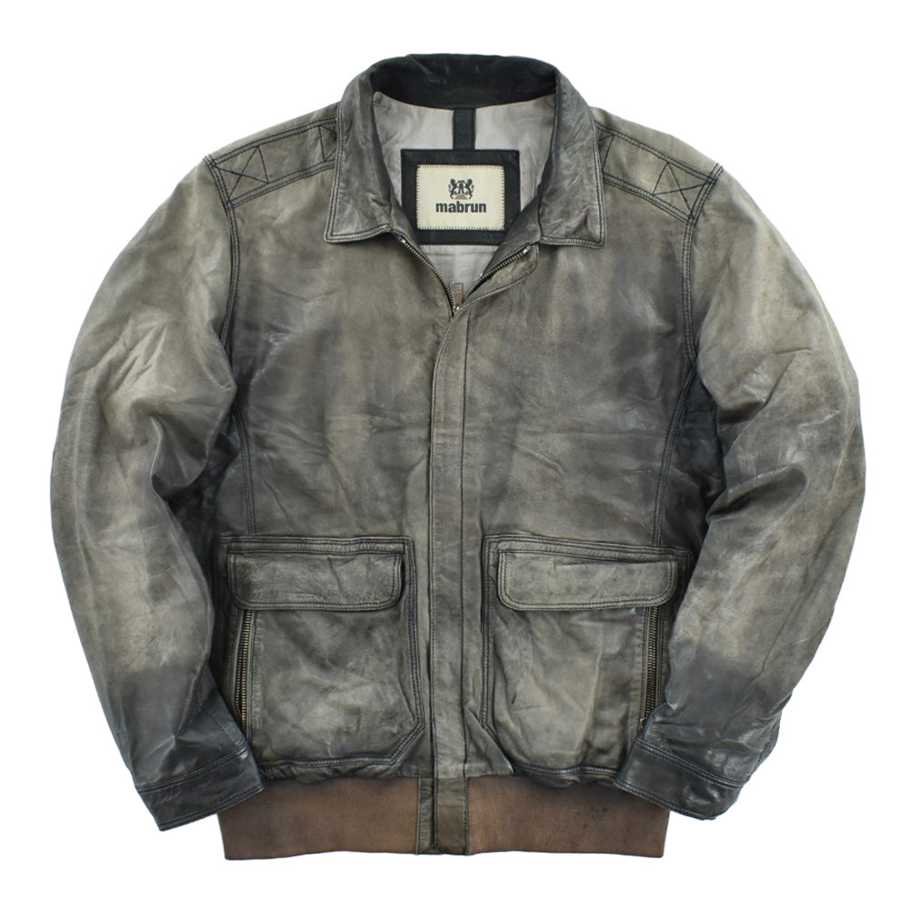 Y2K Mabrun 鬼フェード レザージャケット 260306H