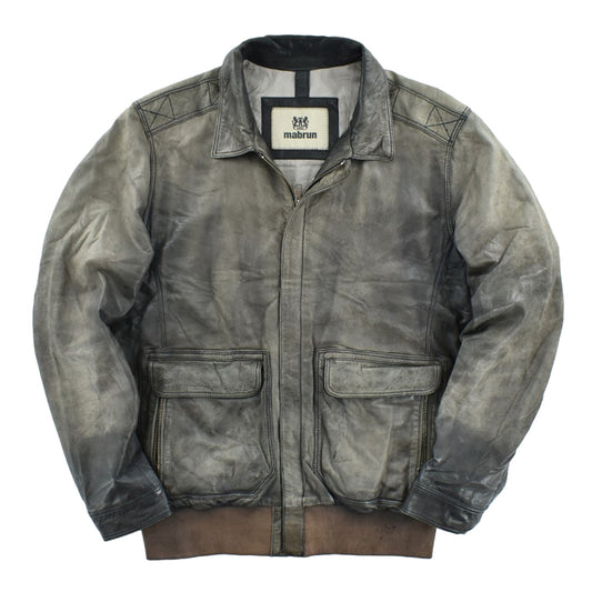 Y2K Mabrun 鬼フェード レザージャケット 260306H