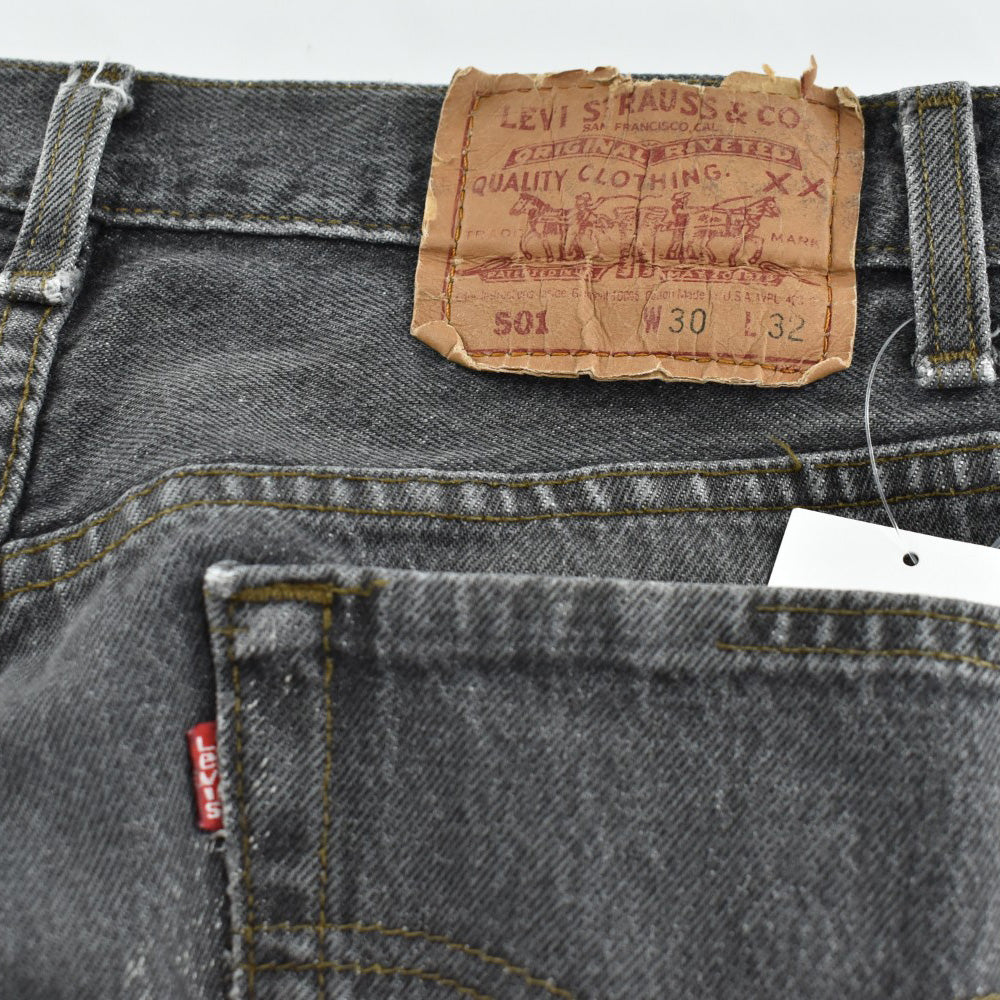 90's Levi's 501 先染めブラックデニム USA製 260904H