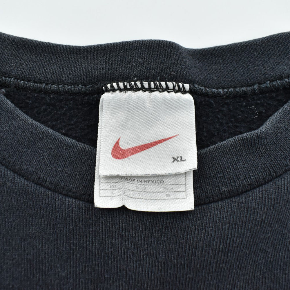 90's NIKE スモールスウッシュ 刺繍ロゴ スウェット 黒 260609H