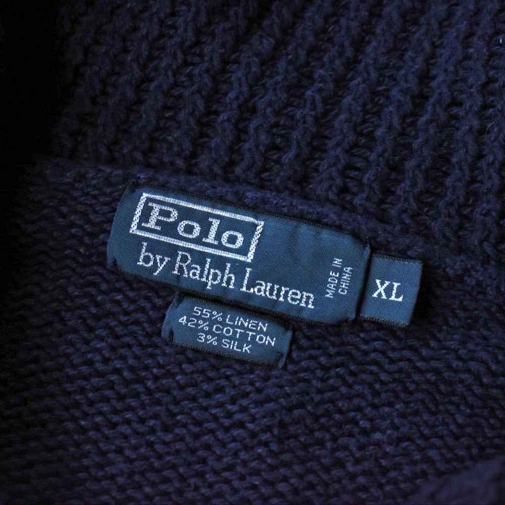90's Polo by Ralph Lauren 星条旗 ショールカラー ニット セーター 260113H