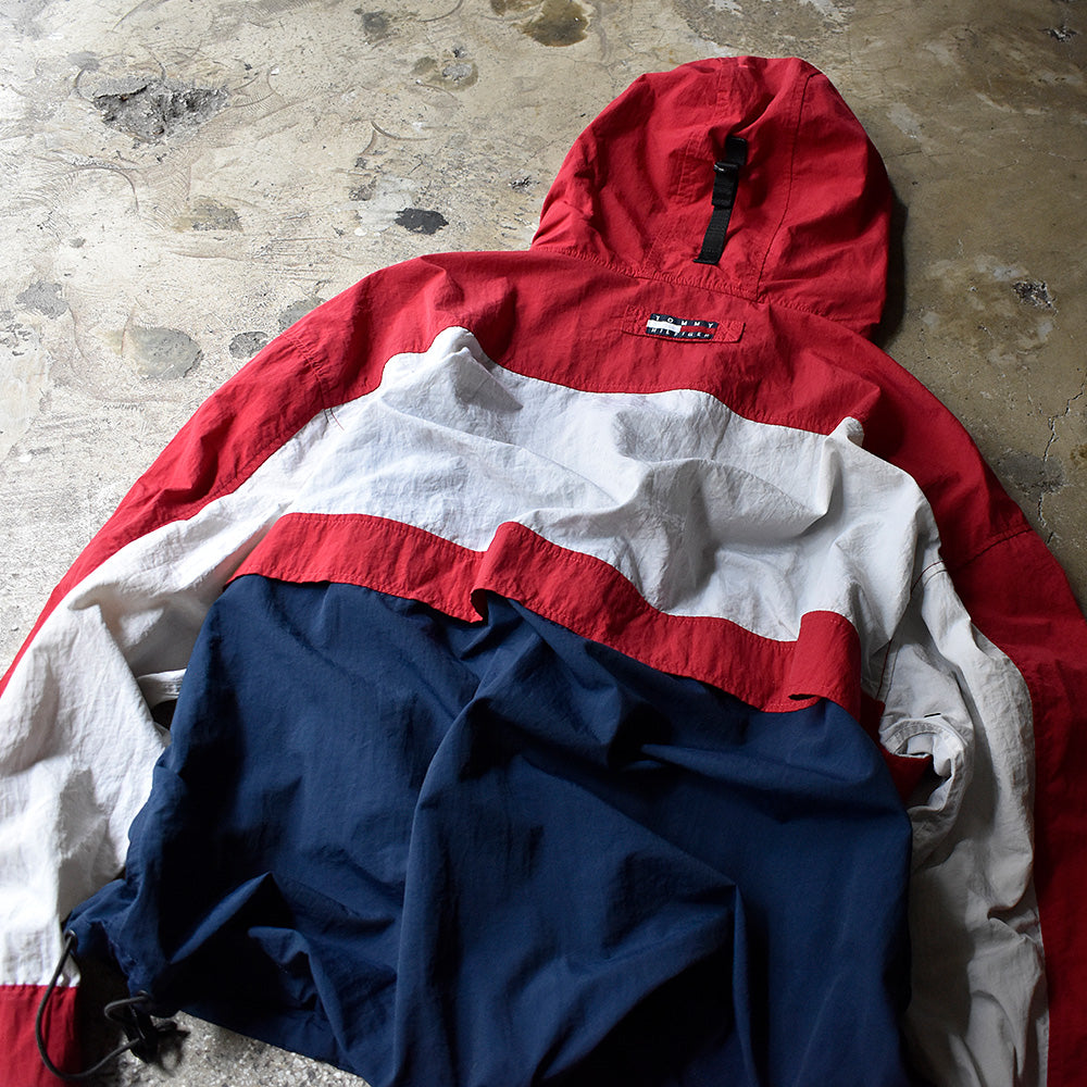 90's TOMMY HILFIGER ナイロン アノラックパーカー 240406H