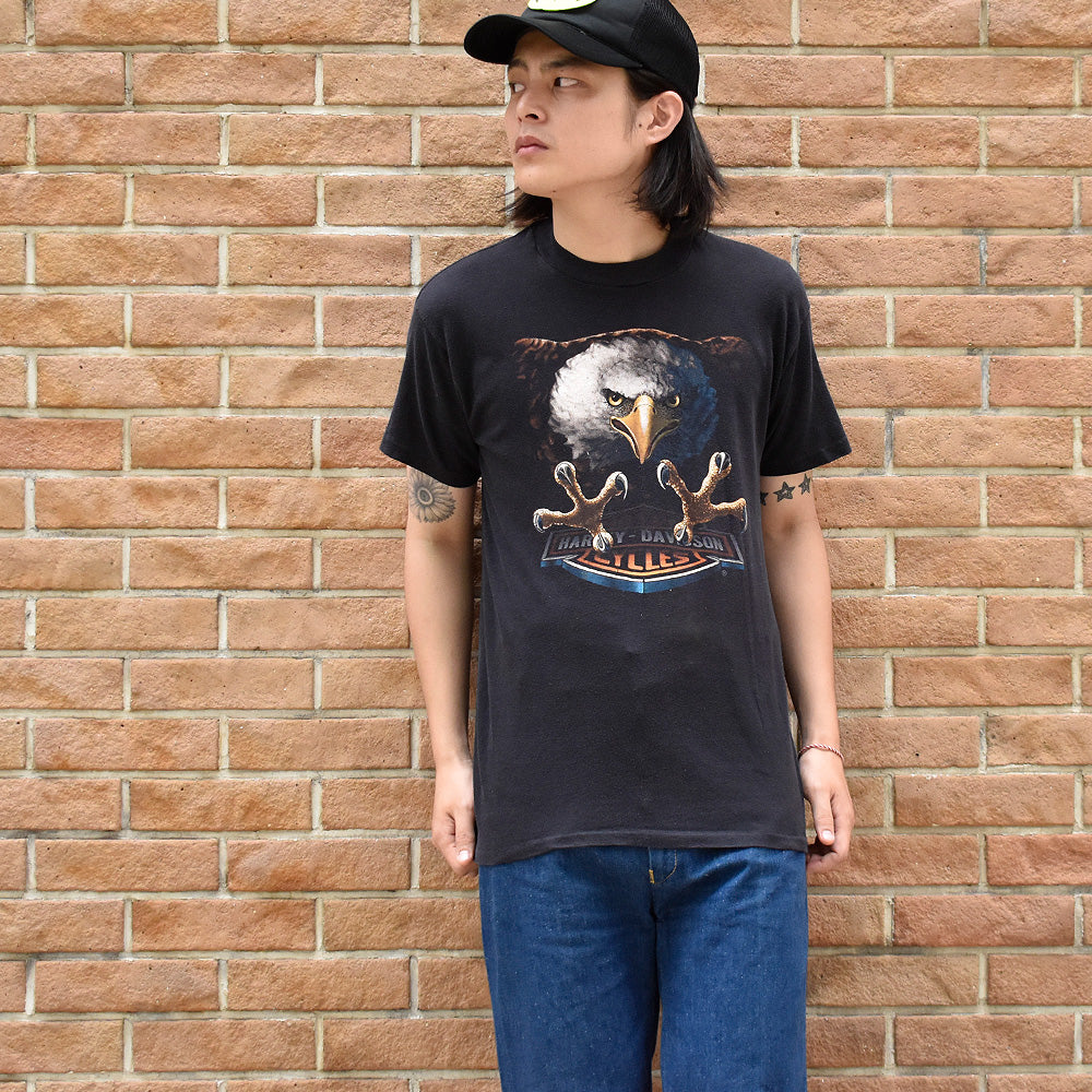 80's～ Harley Davidson 3D EMBLEM イーグル Tシャツ USA製 240718H