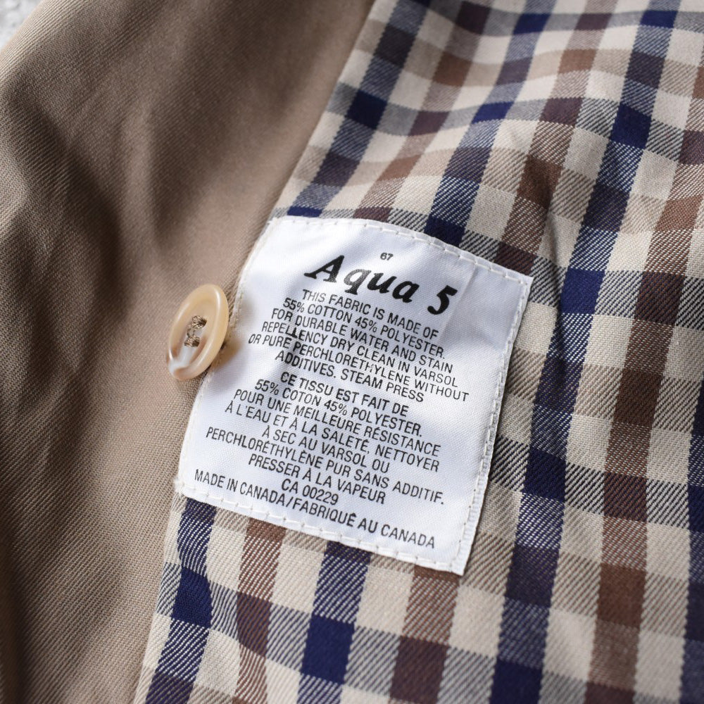 90’s Aquascutum “Aqua 5” ライナー付きステンカラーコート 251114H