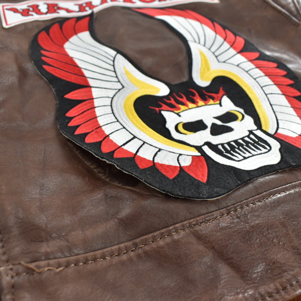 80’s "The Warriors" スカルウィング ダブルライダース レザージャケット 261027H