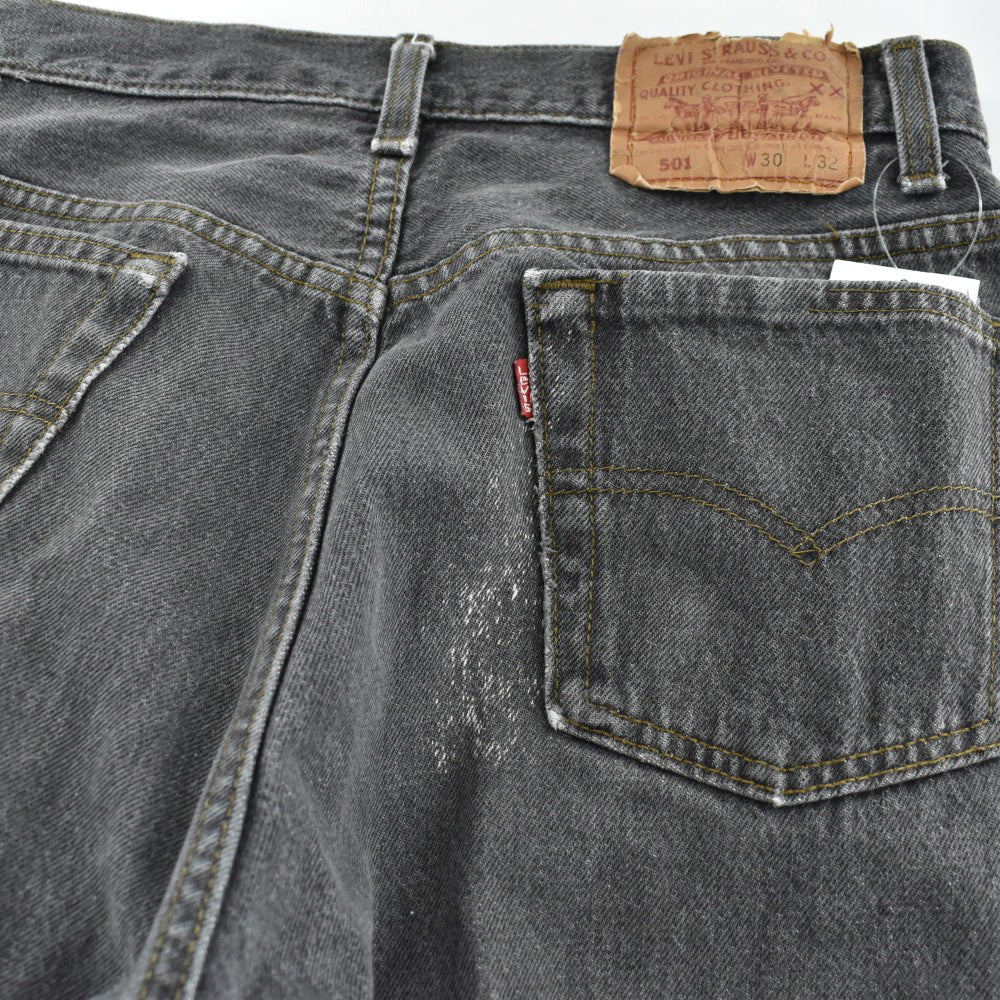 90's Levi's 501 先染めブラックデニム USA製 260904H
