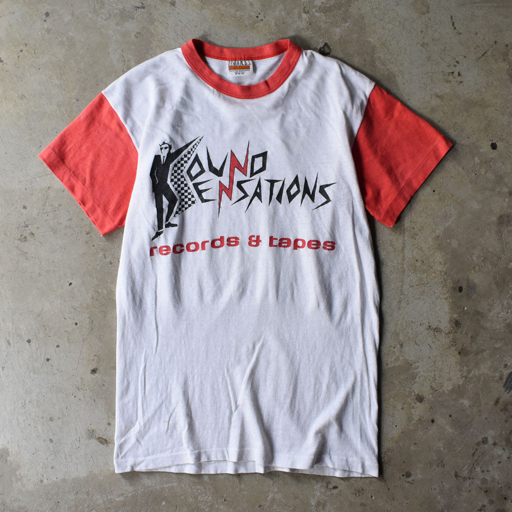 80’s "Sound Sensations" レコードショップ リンガーTシャツ 250905H