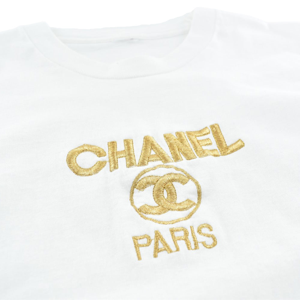 90's CHANEL ブートレグ ロゴ刺繍 Tシャツ 260703H