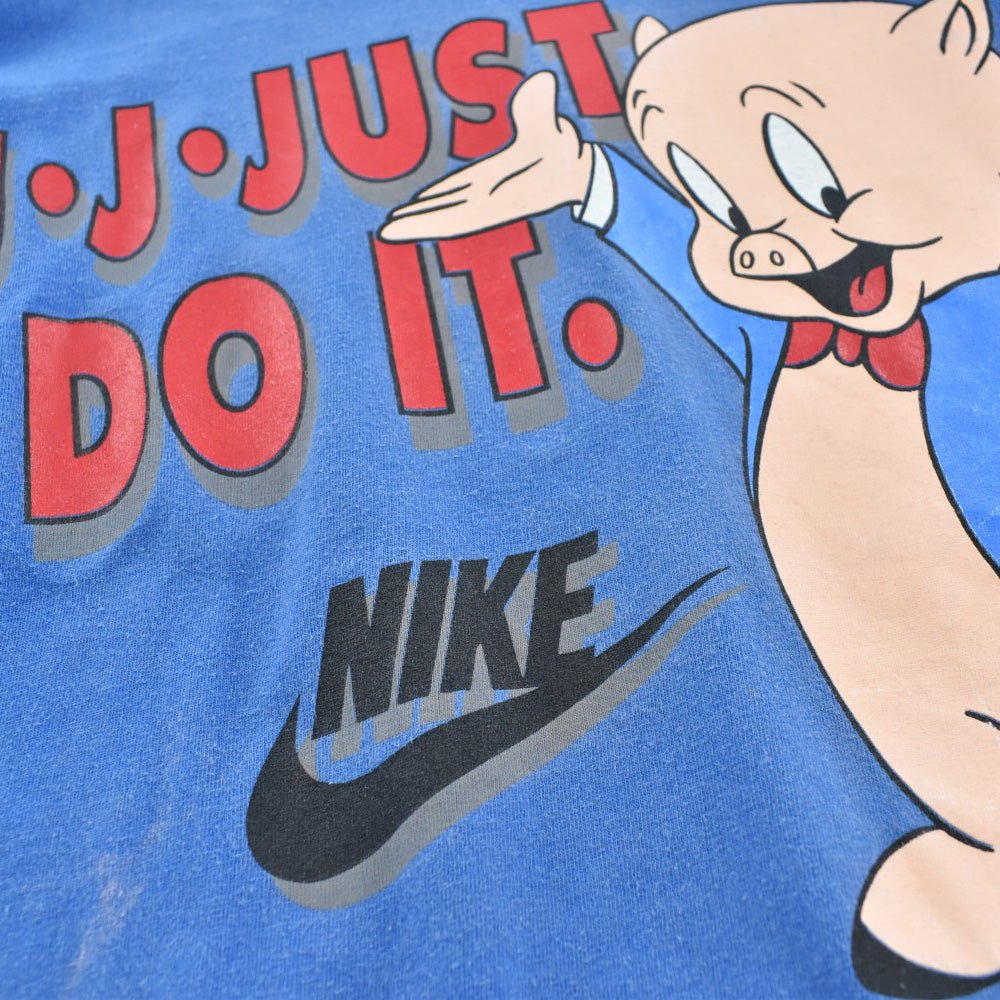 90's NIKE × LOONEY TUNES "J-J-JUST DO IT" Porky Pig キャラT 260811H