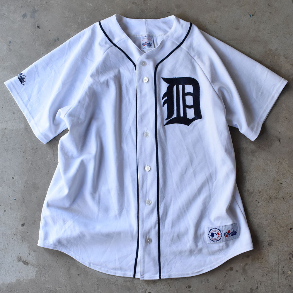 Y2K Majestic “MLB Detroit Tigers” ベースボール ゲームシャツ USA製 240615