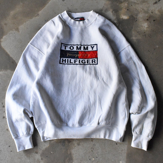 90’s ブートレグ TOMMY HILFIGER 刺繍ロゴ スウェット USA製 240401
