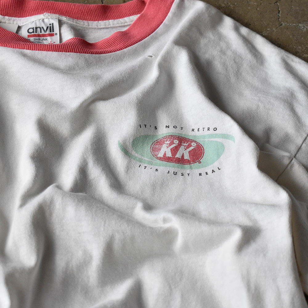90's “Krispy Kreme Doughnuts“ リンガーTシャツ USA製 240813H