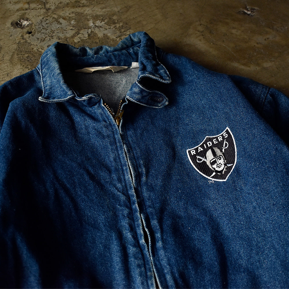 80's～ Chalk Line NFL “Las Vegas Raiders” デニム！スウィングトップ USA製 231016H