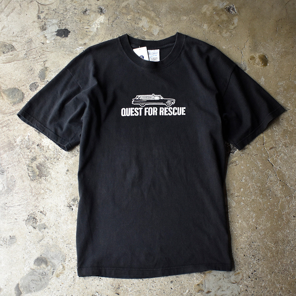Y2K QUEST FOR RESCUE “funeral car” ロック Tシャツ 250706H