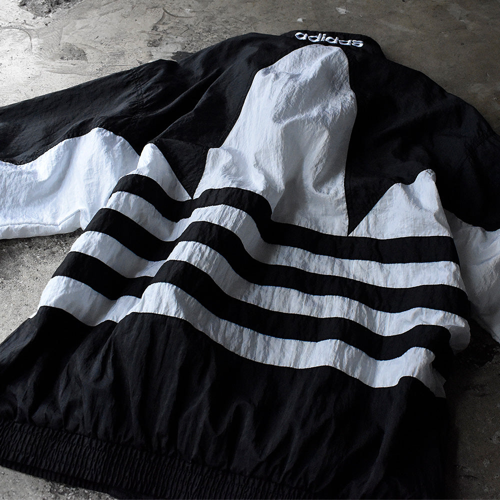 80's～ adidas big！トレフォイルロゴ ナイロンジャケット 231005H