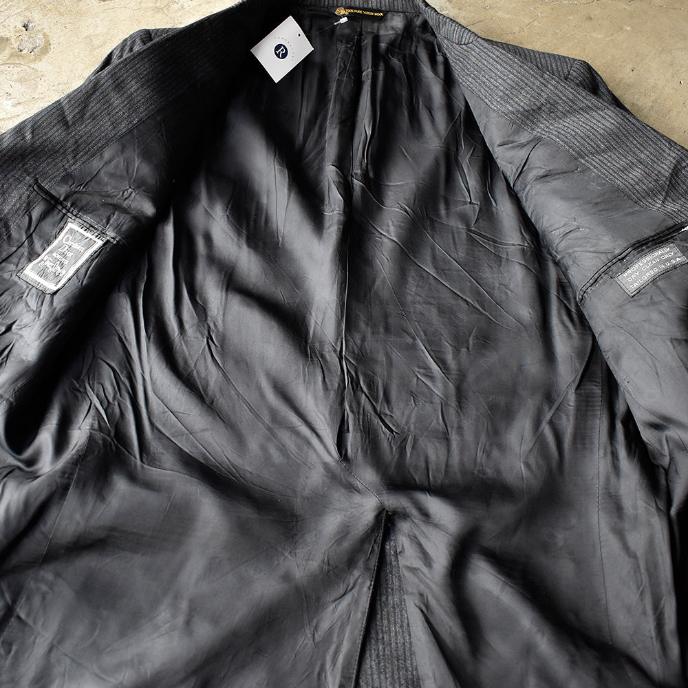 80's～ Christian Dior MONSIEUR ストライプ柄 テーラードジャケット 240322H