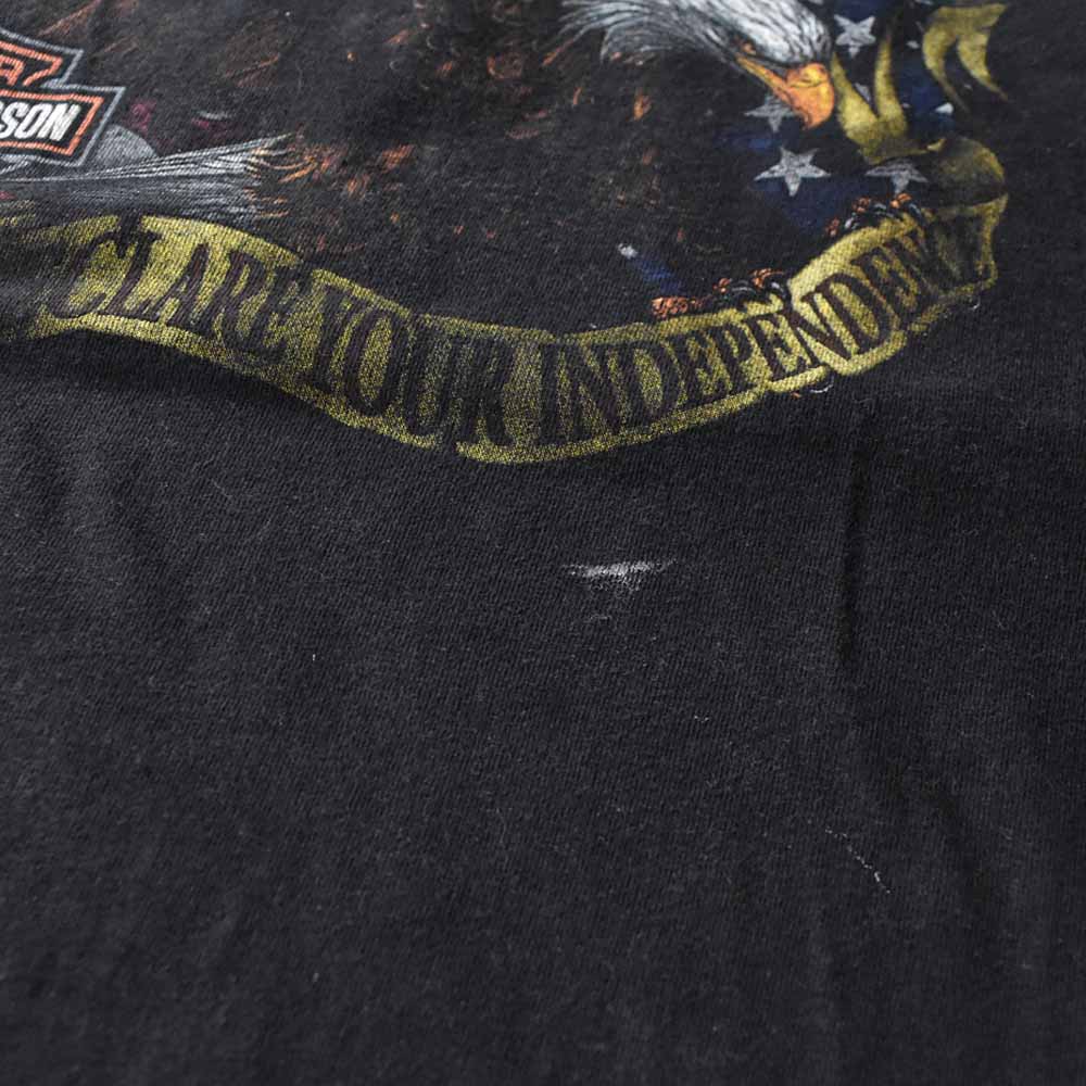 Harley Davidson “MARION, INDIANA” イーグル 両面プリント Tシャツ USA製 240928