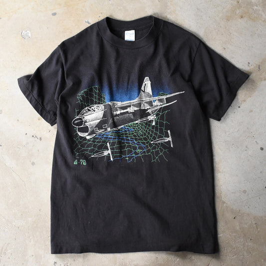 80's ”A-7D” 戦闘機 グラフィック Tシャツ 250502