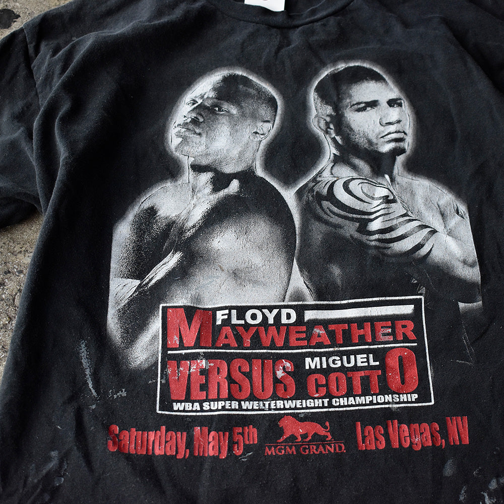 メイウェザー VS ミゲール・コット ボクシングTシャツ 2012年 古着