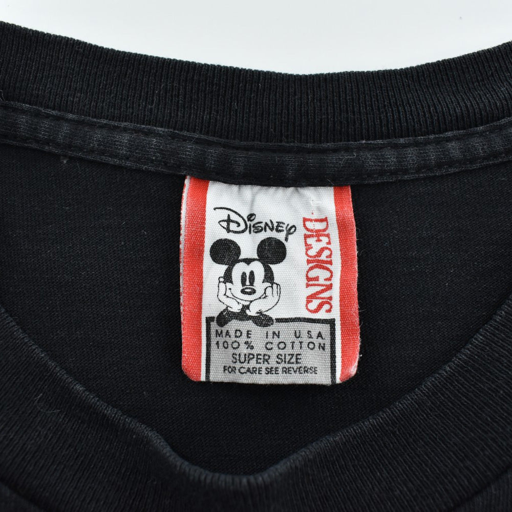 90's Disney Mickey Mouse お座りミッキー キャラクターTシャツ USA製 260717H
