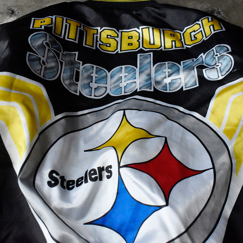 90's CHALK LINE NFL “Pittsburgh Steelers” サテンジャケット USA製 241019H