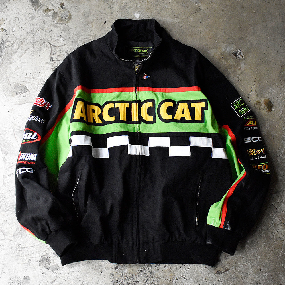 ARCTICWEAR コットン レーシングジャケット チェッカーフラッグ 1990年 ヴィンテージ