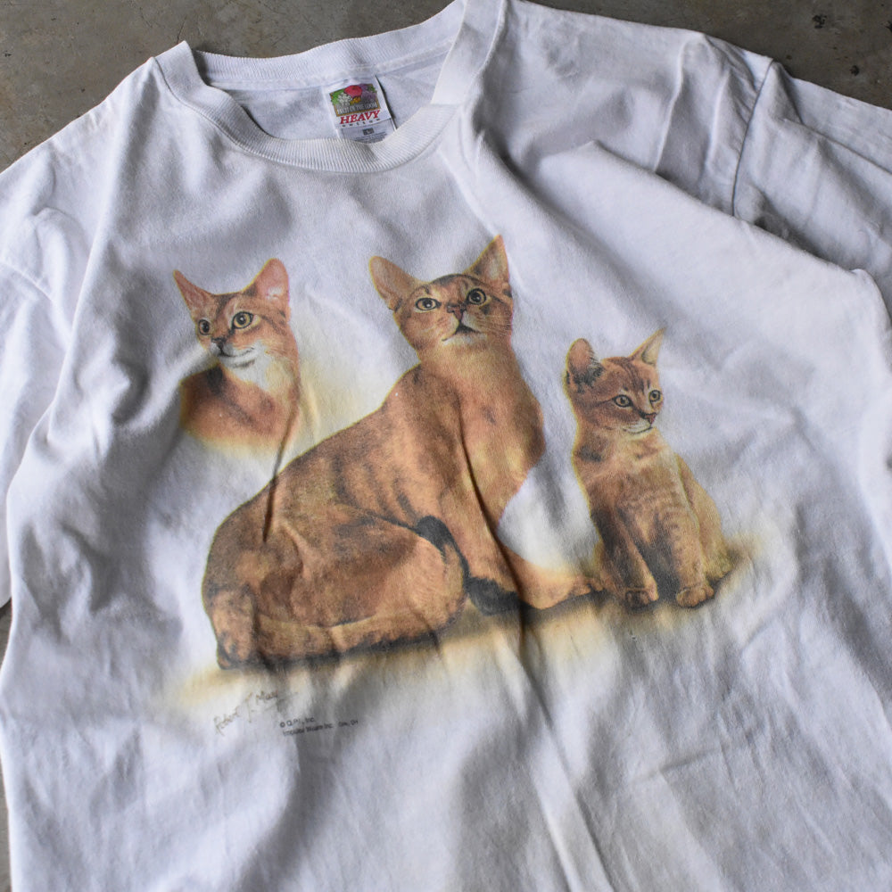 アビシニアン ネコ フォトTシャツ 2000年代 古着