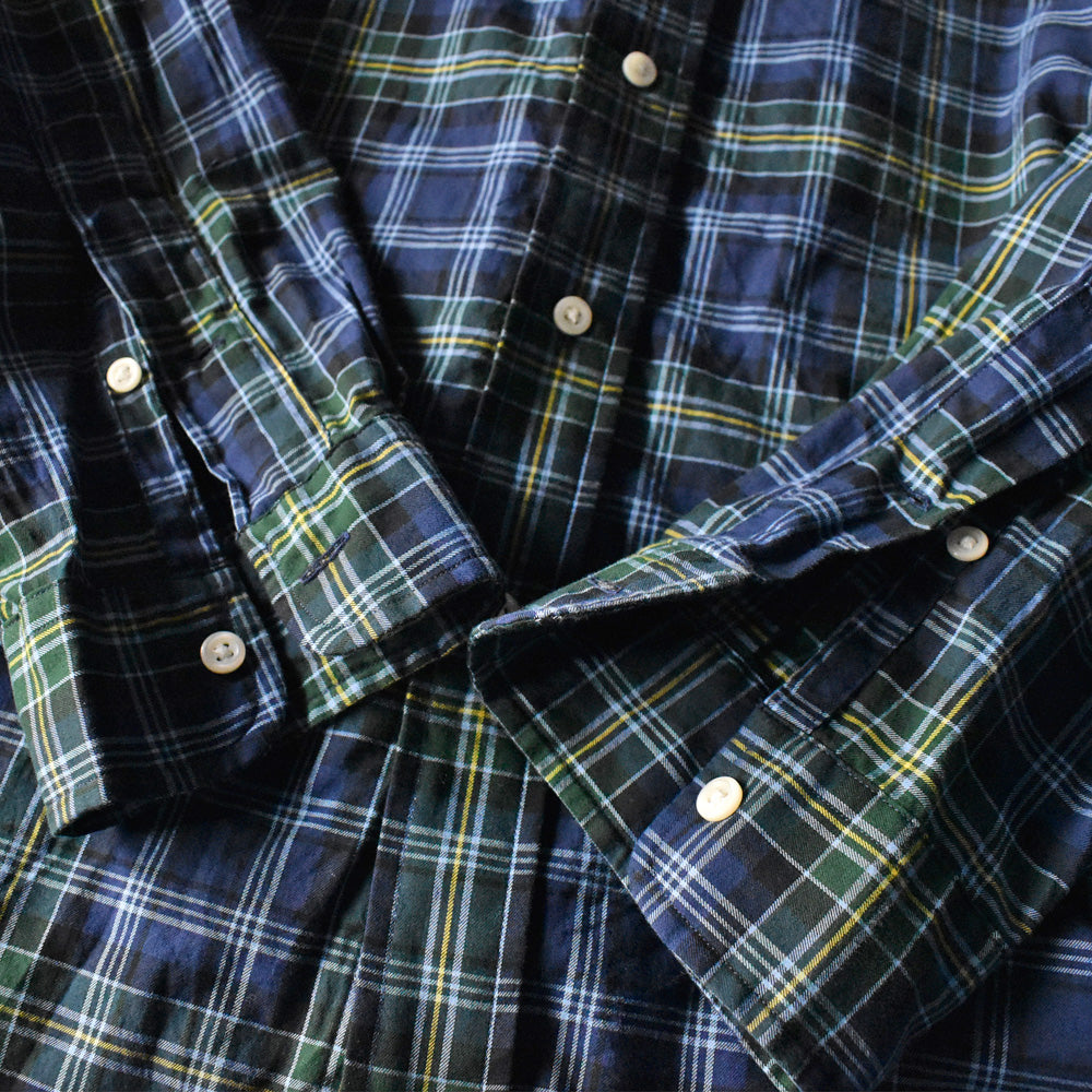 90's Ralph Lauren “CLASSIC FIT” タータンチェック ボタンダウンシャツ 240327 S2074