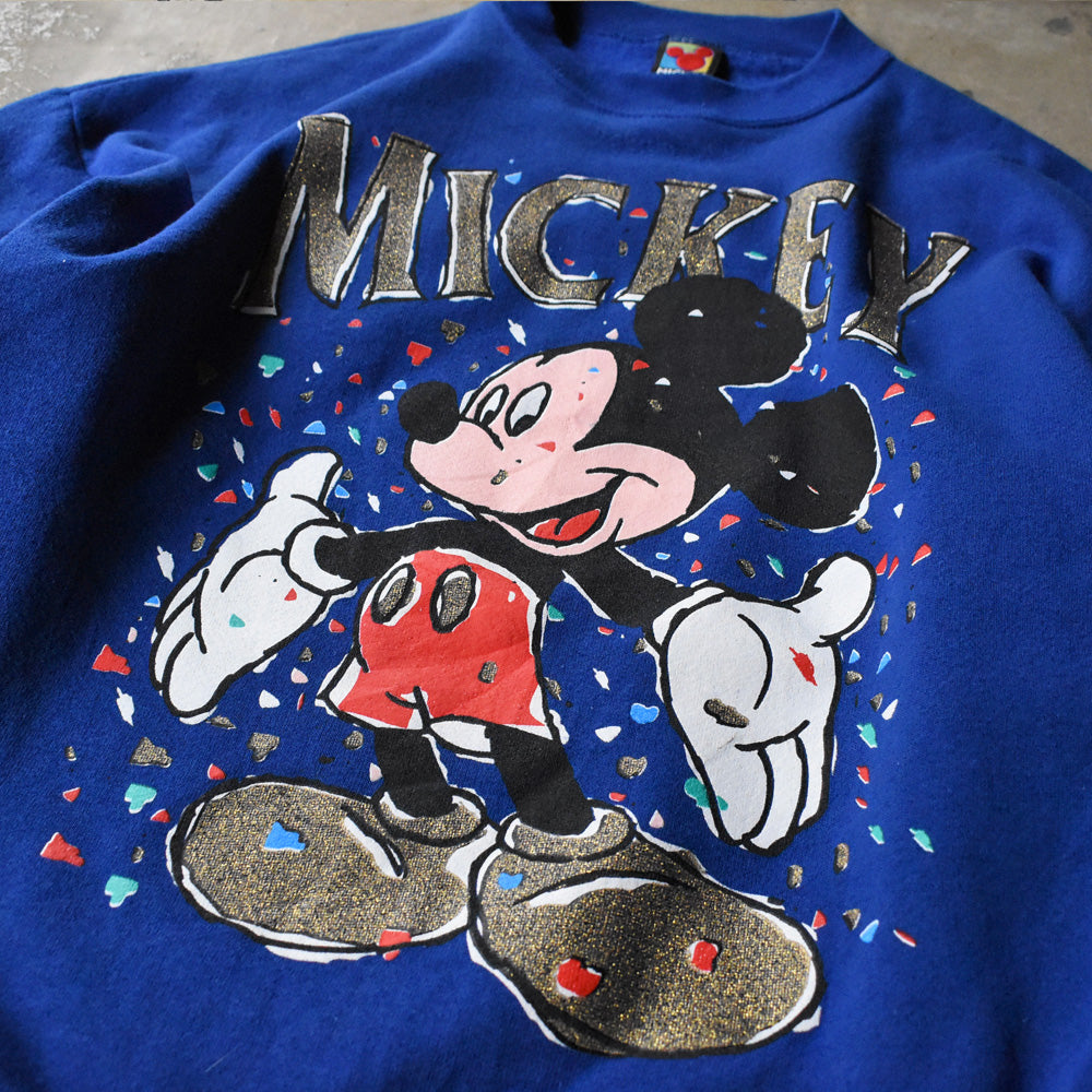 90's Disney ”Mickey” ミッキーマウス キャラ スウェット USA製 240710