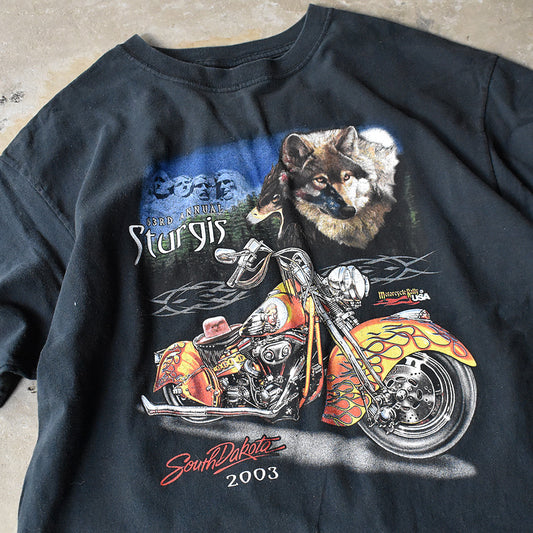 Y2K “BIKE WEEK 2003” 両面プリント バイク Tシャツ 240912