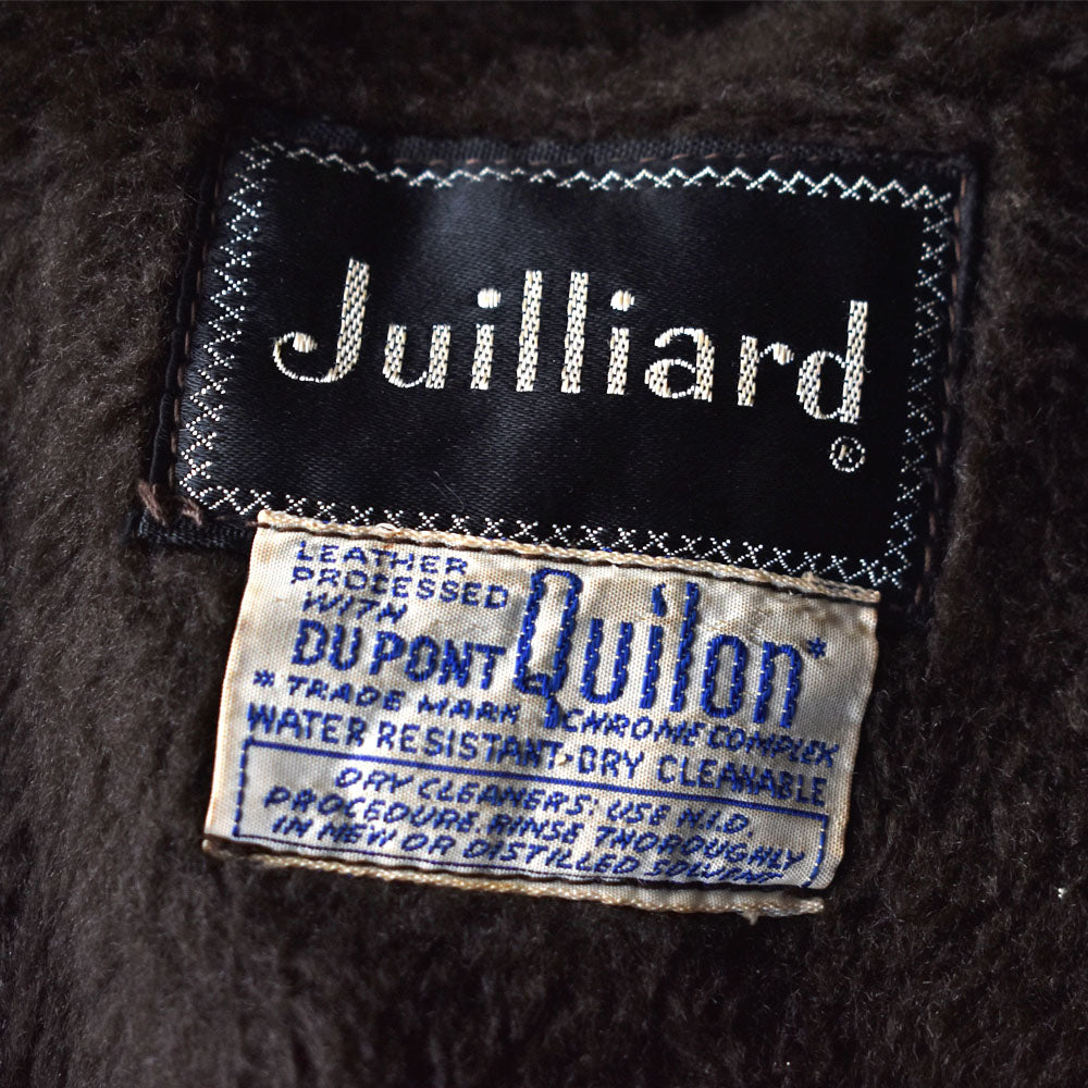 70’s Juilliard ボアライナー付き スエードレザー カーコート 240305