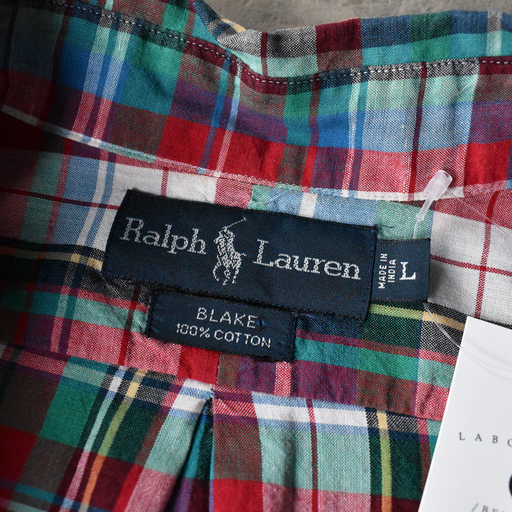 90's Ralph Lauren “BLAKE” チェック ボタンダウンシャツ 240327 S2063