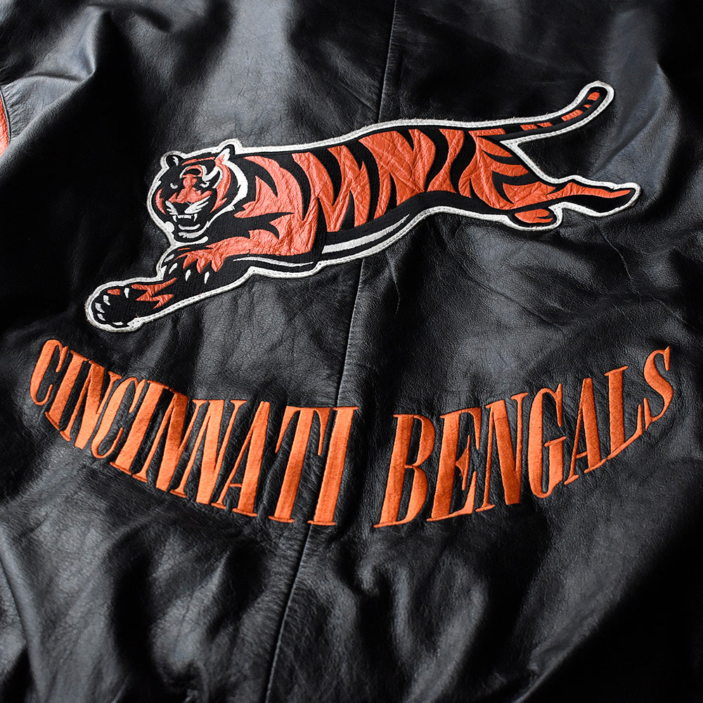 90's NFL “Cincinnati Bengals” レザージャケット 231006H