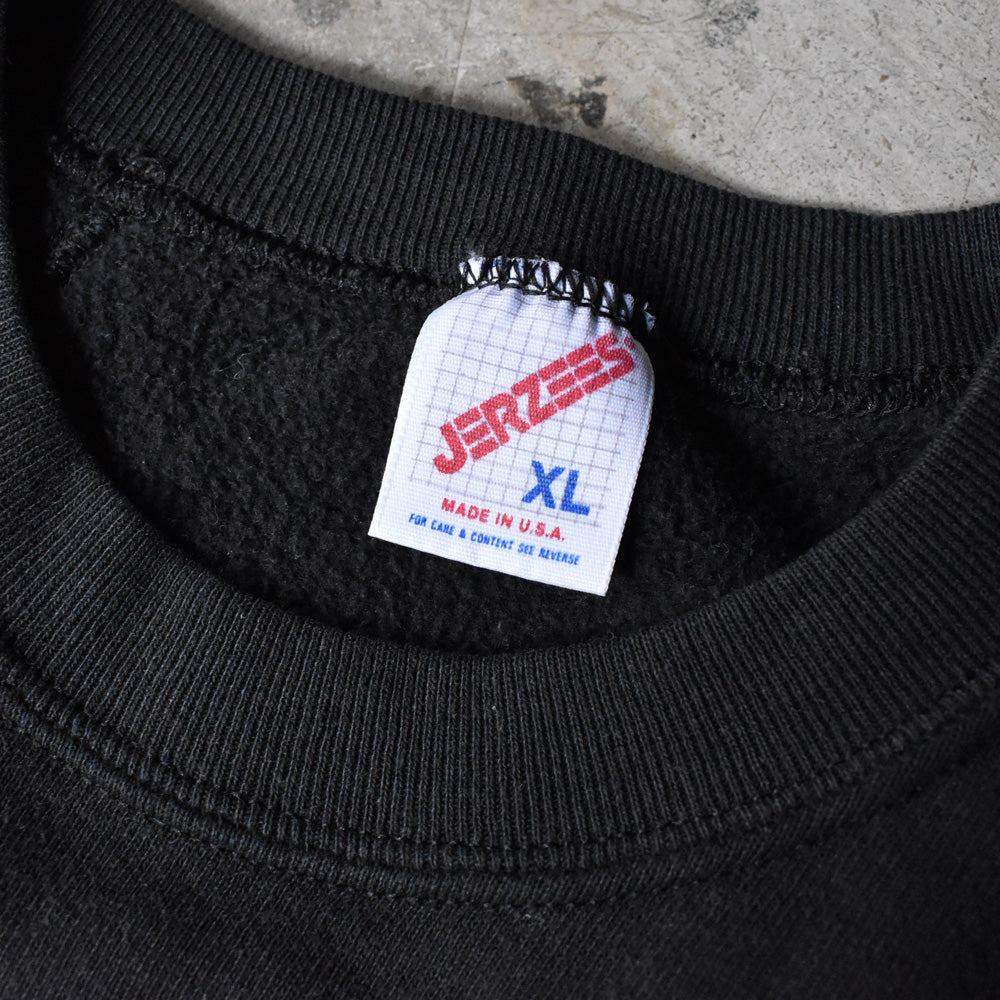 80's JERZEES ブラック XL 無地 スウェット USA製 241115