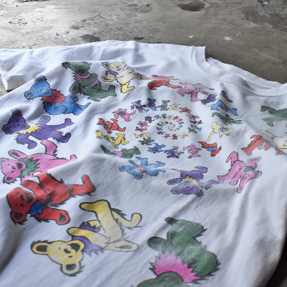 グレイトフル・デッド スパイラル デッドベア Tシャツ 1989年 リキッドブルー ヴィンテージ