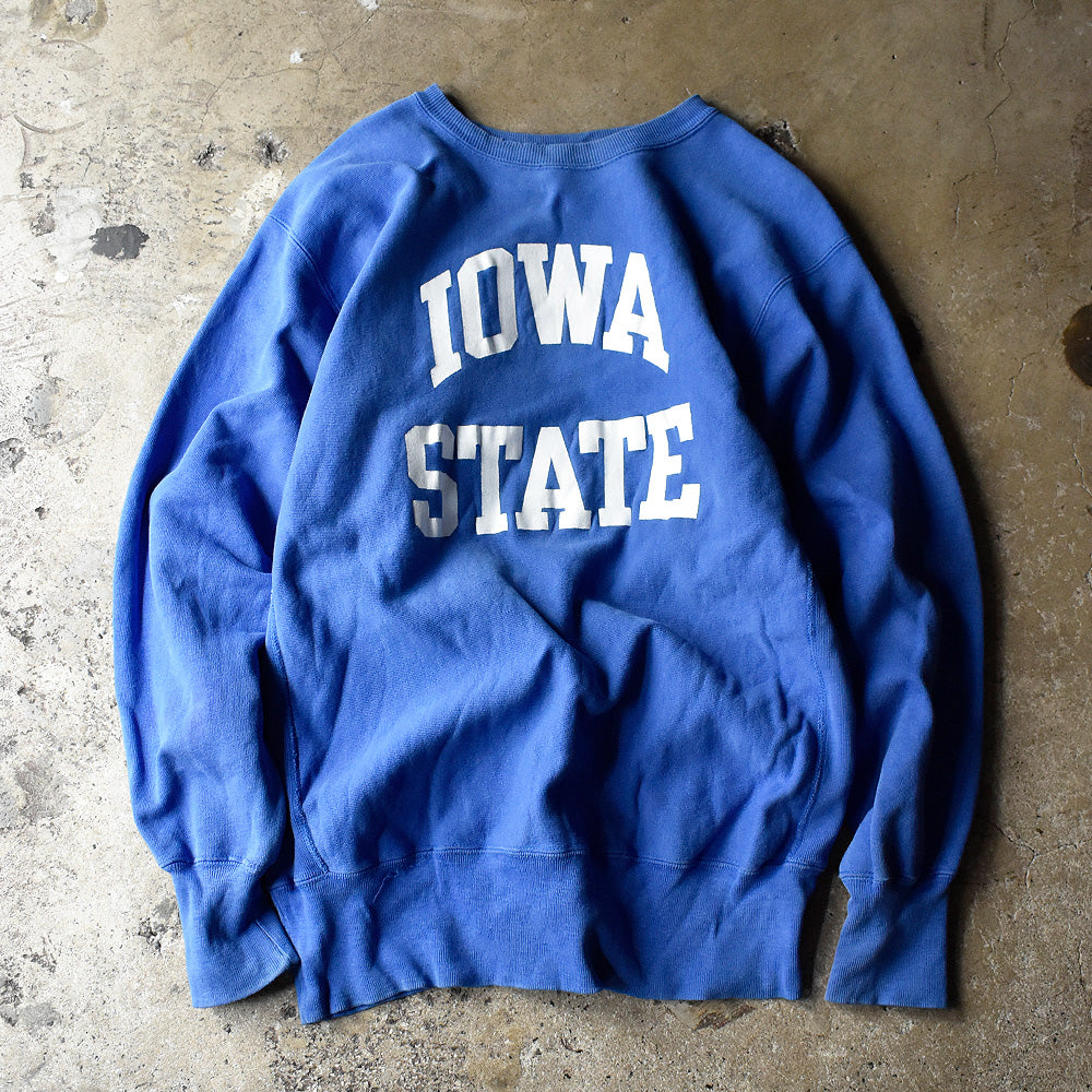 チャンピオン リバースウィーブ IOWA STATE スウェット 1990年 ブルー USA製 ヴィンテージ