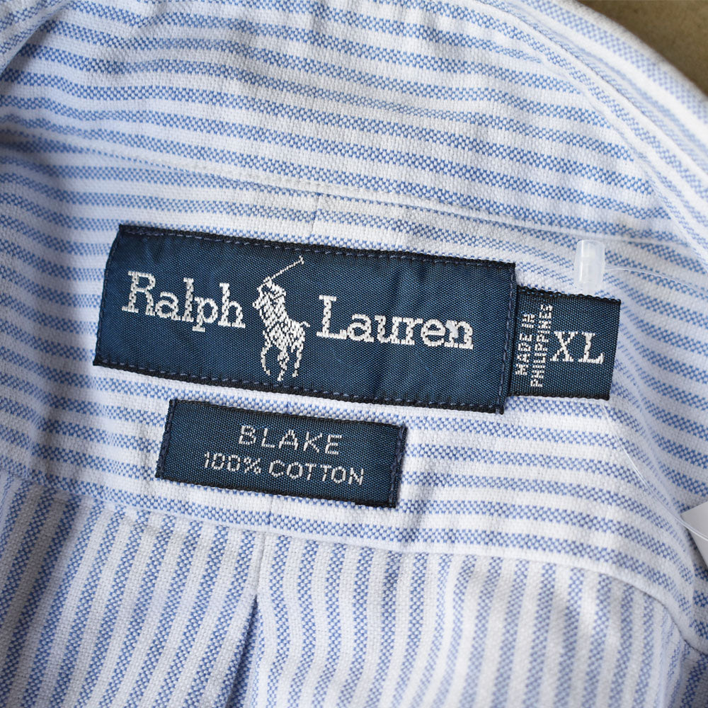 90's Ralph Lauren “BLAKE” ストライプ ボタンダウンシャツ 240327 S2057