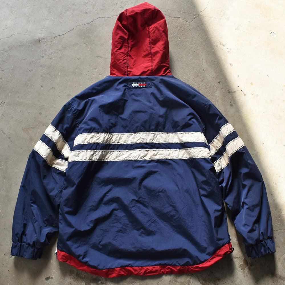 90's TOMMY HILFIGER フリースライナー ナイロン アノラックパーカー