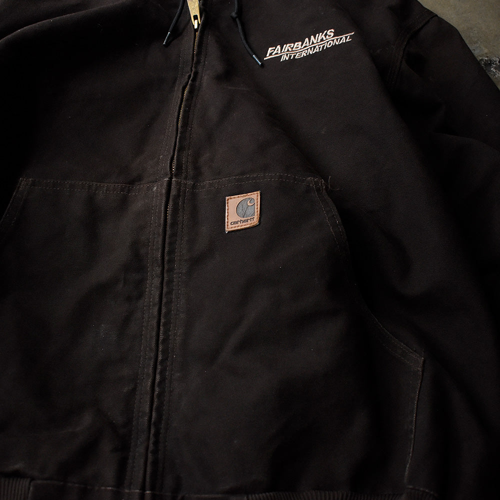 Y2K 刺繡！ Carhartt アクティブパーカー メッシュライナー 230922H