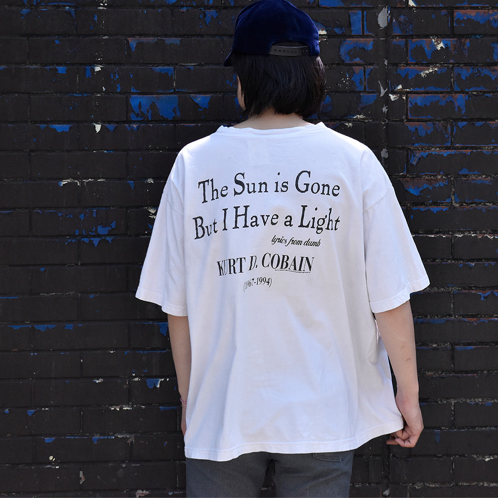 90's NIRVANA “Kurt Cobain“ MTV Unplugged in New York 追悼フォトTシャツ 240503H