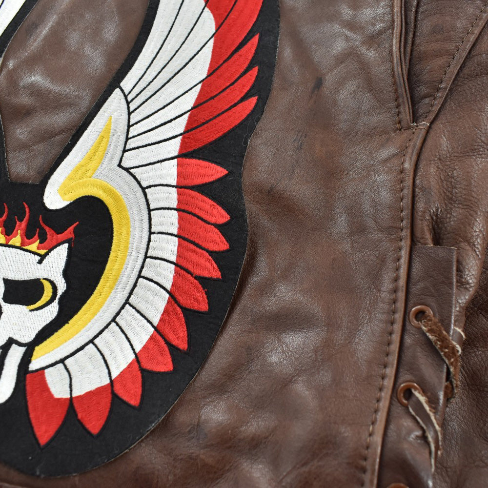 80’s "The Warriors" スカルウィング ダブルライダース レザージャケット 261027H
