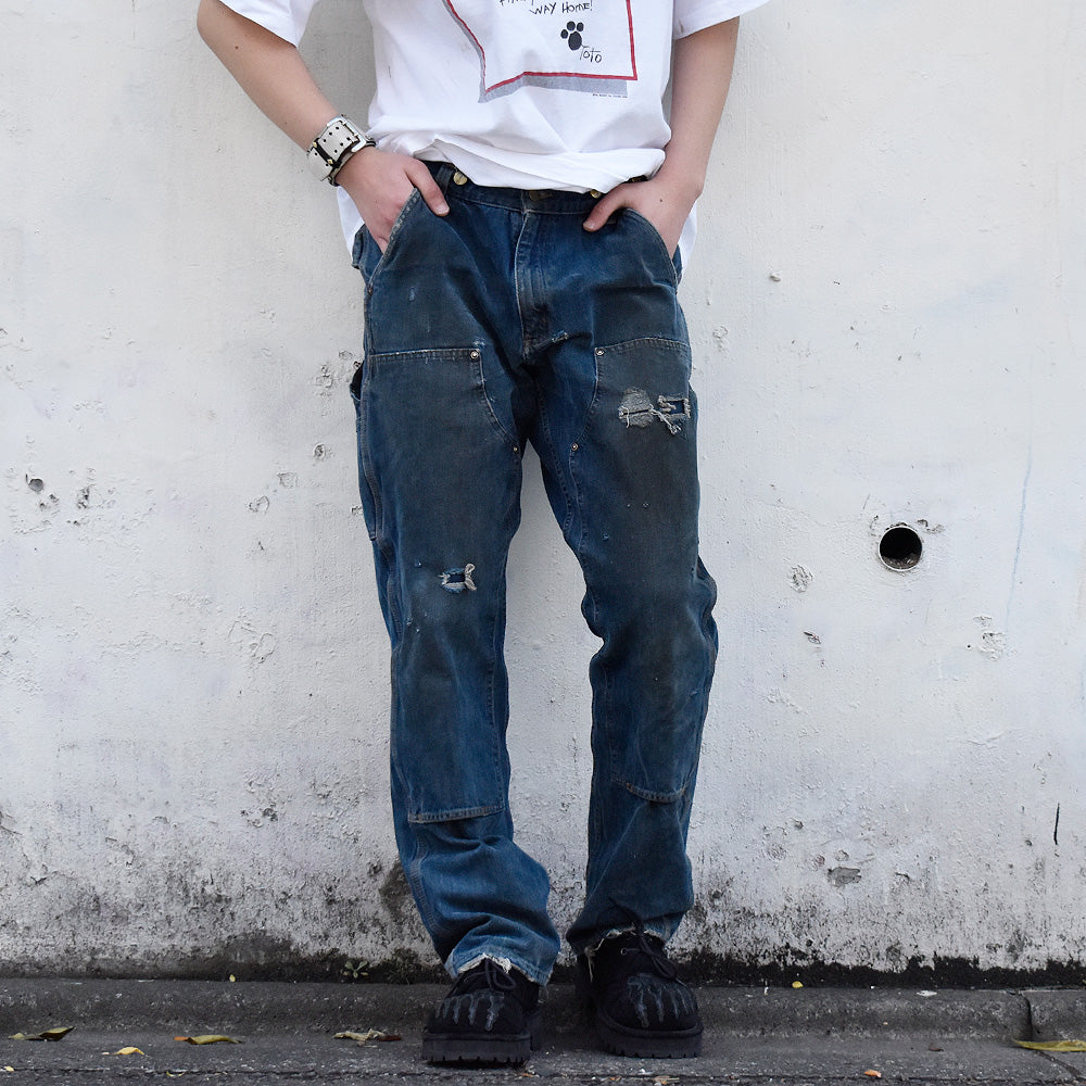 ダメージ！ Carhartt ダブルニー デニム ペインターパンツ 240502H