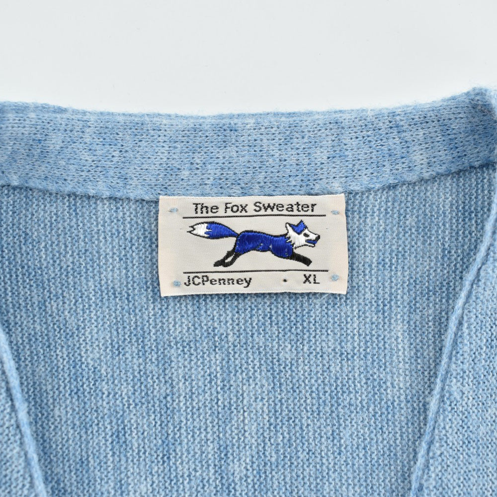 80's JCPenney "The Fox Sweater"  アクリルカーディガン 260918H