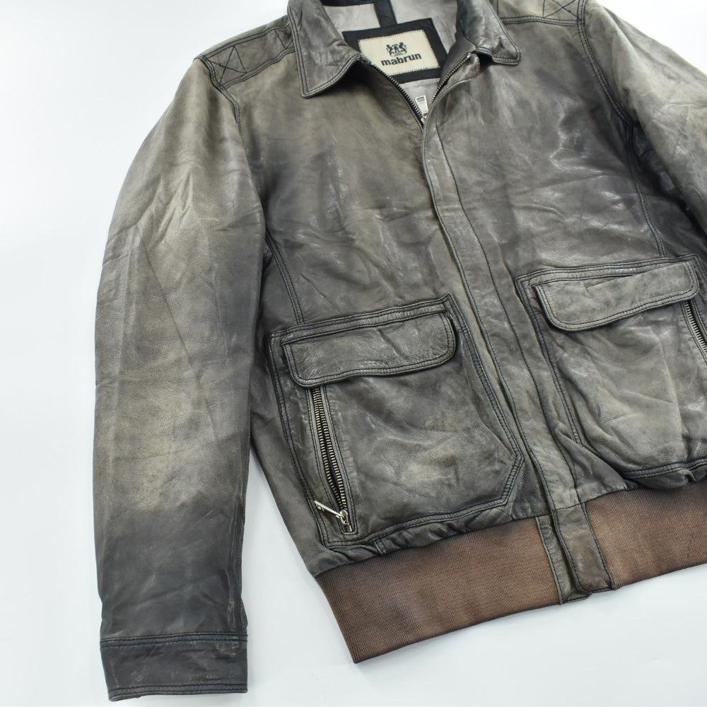 Y2K Mabrun 鬼フェード レザージャケット 260306H