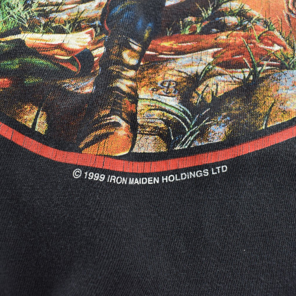 90's IRON MAIDEN "The Trooper" Eddie's U.S. Onslaught 1999 ヘヴィメタル ロックT 260804H