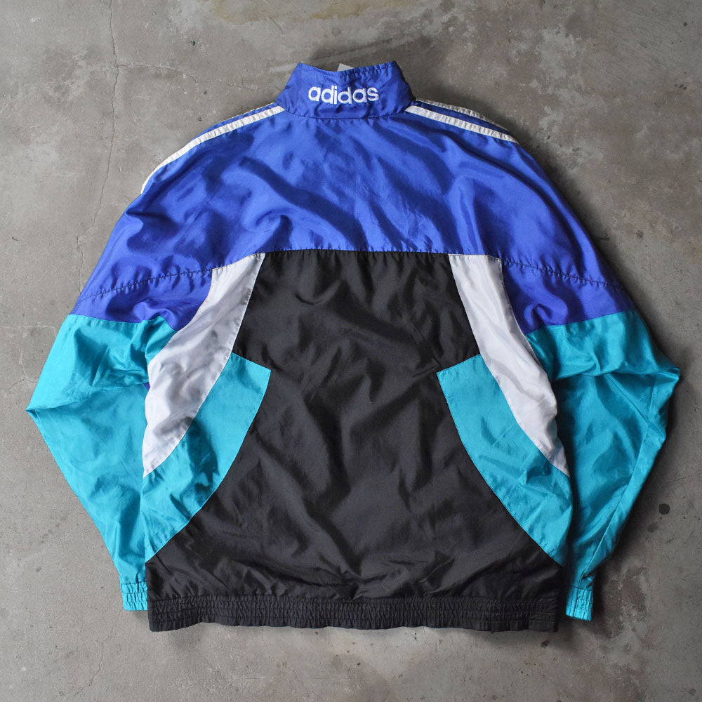 90’s adidas ナイロン トラックジャケット ブラック×ネオングリーン 251010H